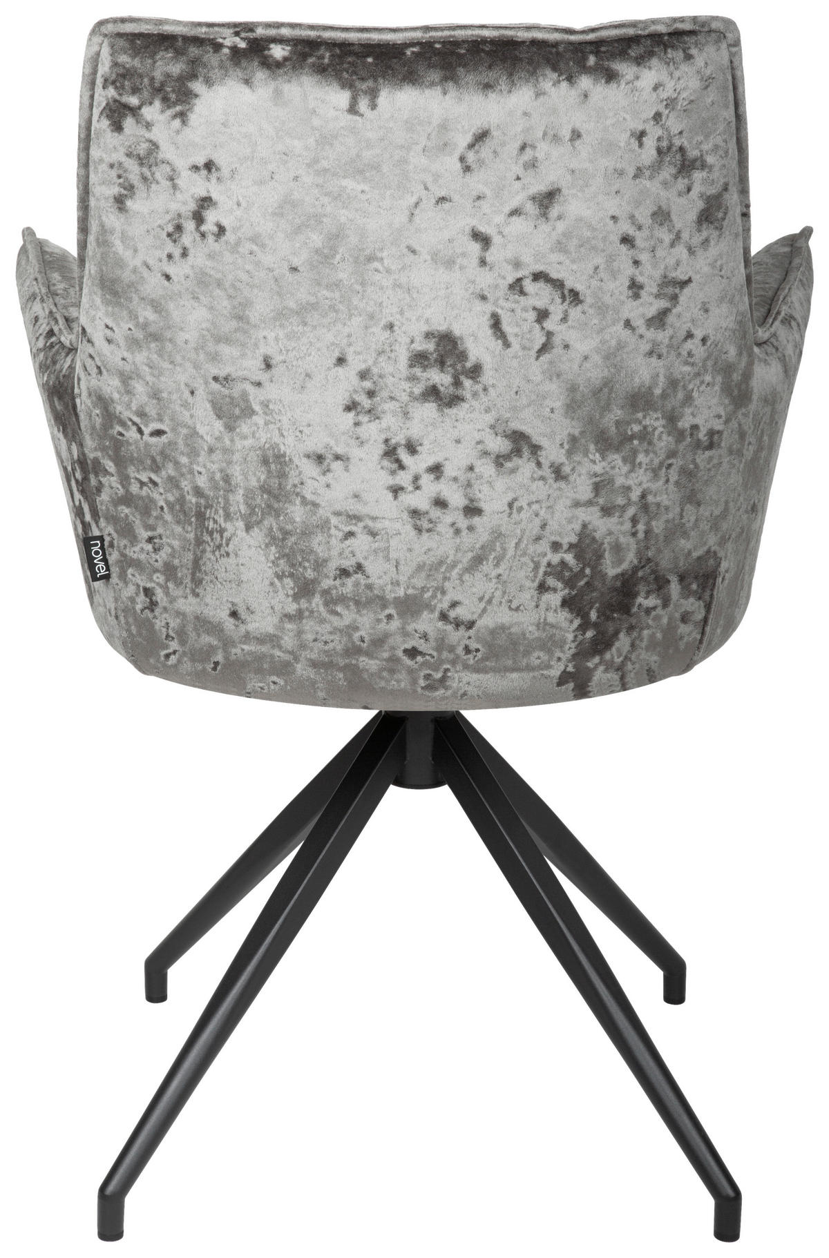 STOLIČKA S PODRÚČKAMI, železo, zamat, antracitová, čierna - čierna/antracitová, Design, kov/textil (59/89,5/63cm) - Novel