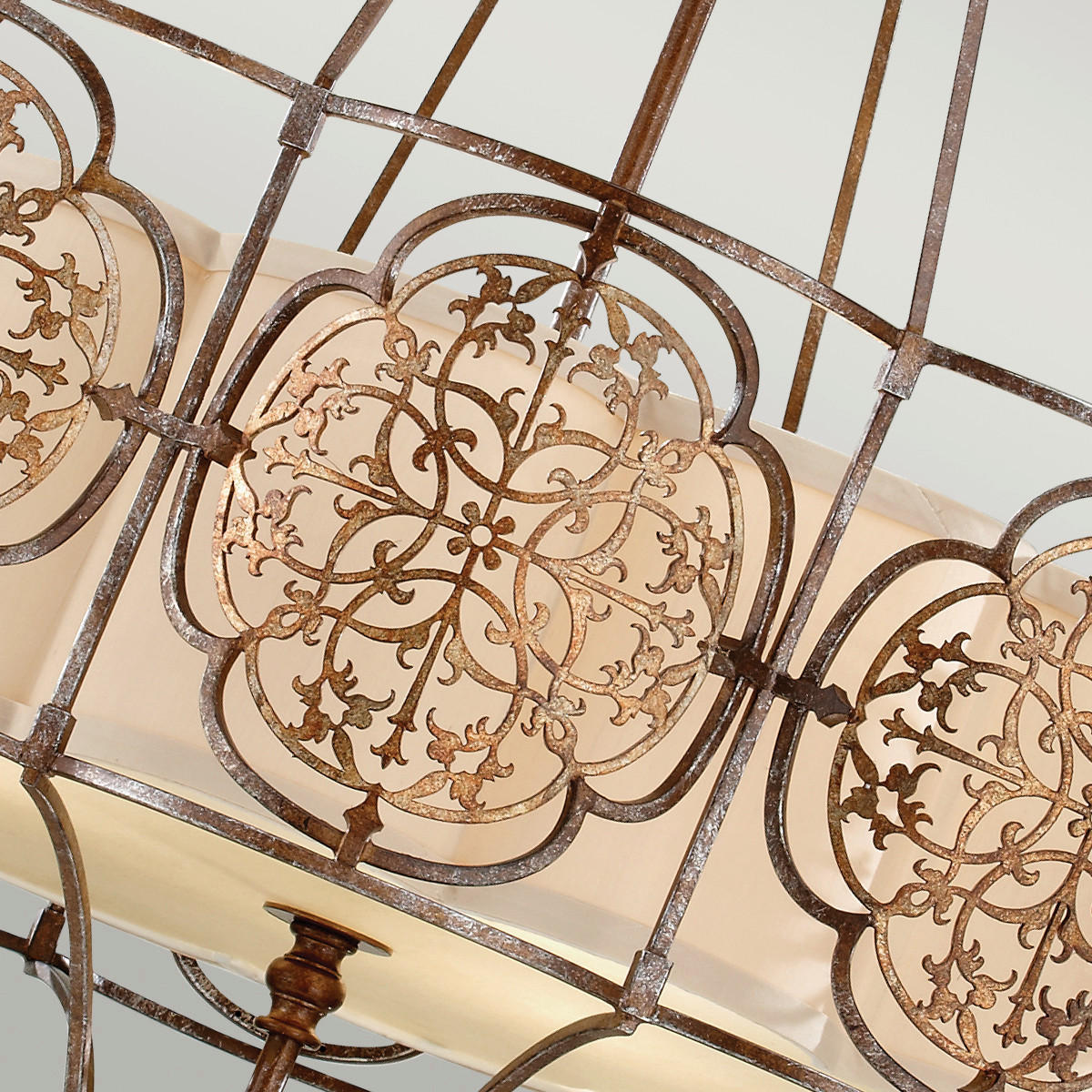 KRONLEUCHTER 81.9/123.7 cm    - Bronzefarben, Konventionell, Glas/Metall (81.9/123.7cm) - Elstead Lighting
