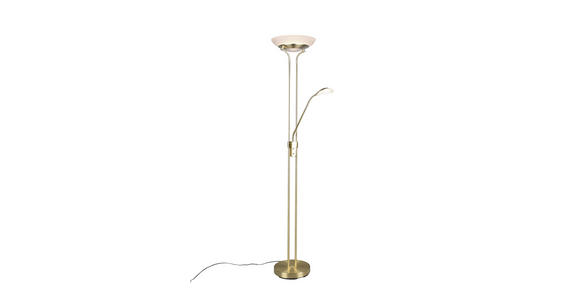 LED-DECKENFLUTER 32,5/180 cm - Messingfarben/Alabasterfarben, Basics, Glas/Metall (32,5/180cm) - Novel