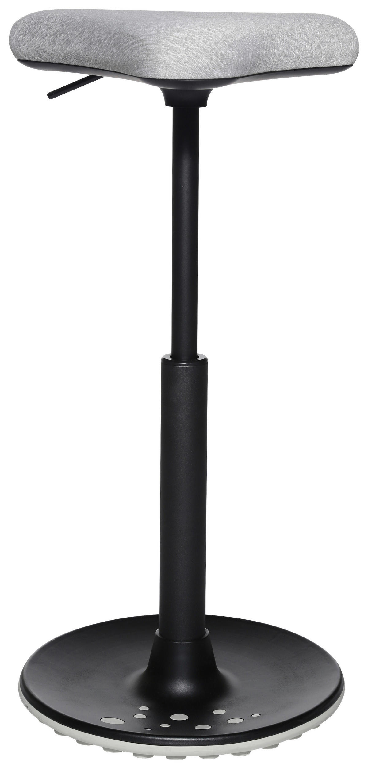 BÜROHOCKER   Schwarz, Hellgrau  - Hellgrau/Schwarz, Konventionell, Kunststoff/Textil (35/57-77/35cm)