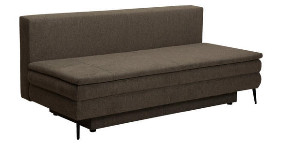 SCHLAFSOFA Webstoff Dunkelgrau  - Dunkelgrau/Schwarz, Design, Kunststoff/Textil (200/90/100cm) - Venda