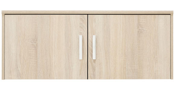 AUFSATZSCHRANK 106/43/54 cm  - Silberfarben/Sonoma Eiche, Basics, Holzwerkstoff/Metall (106/43/54cm) - Xora