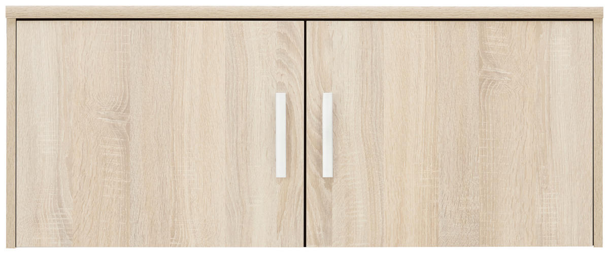 AUFSATZSCHRANK 106/43/54 cm   - Silberfarben/Sonoma Eiche, Konventionell, Holzwerkstoff/Metall (106/43/54cm) - Xora
