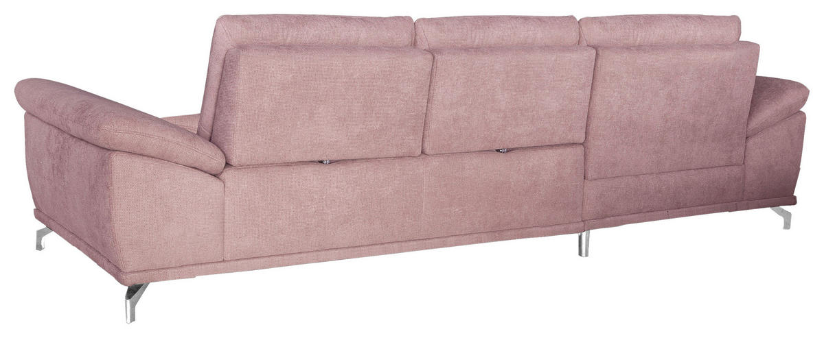 ECKSOFA in Flachgewebe Flieder  - Silberfarben/Flieder, Konventionell, Textil/Metall (176/301cm) - Sit & More