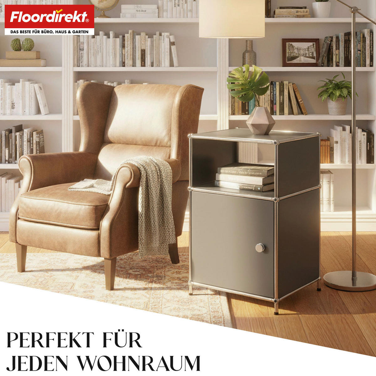 REGAL Grau  - Grau, Basics, Metall (40/65/40cm) - Floordirekt