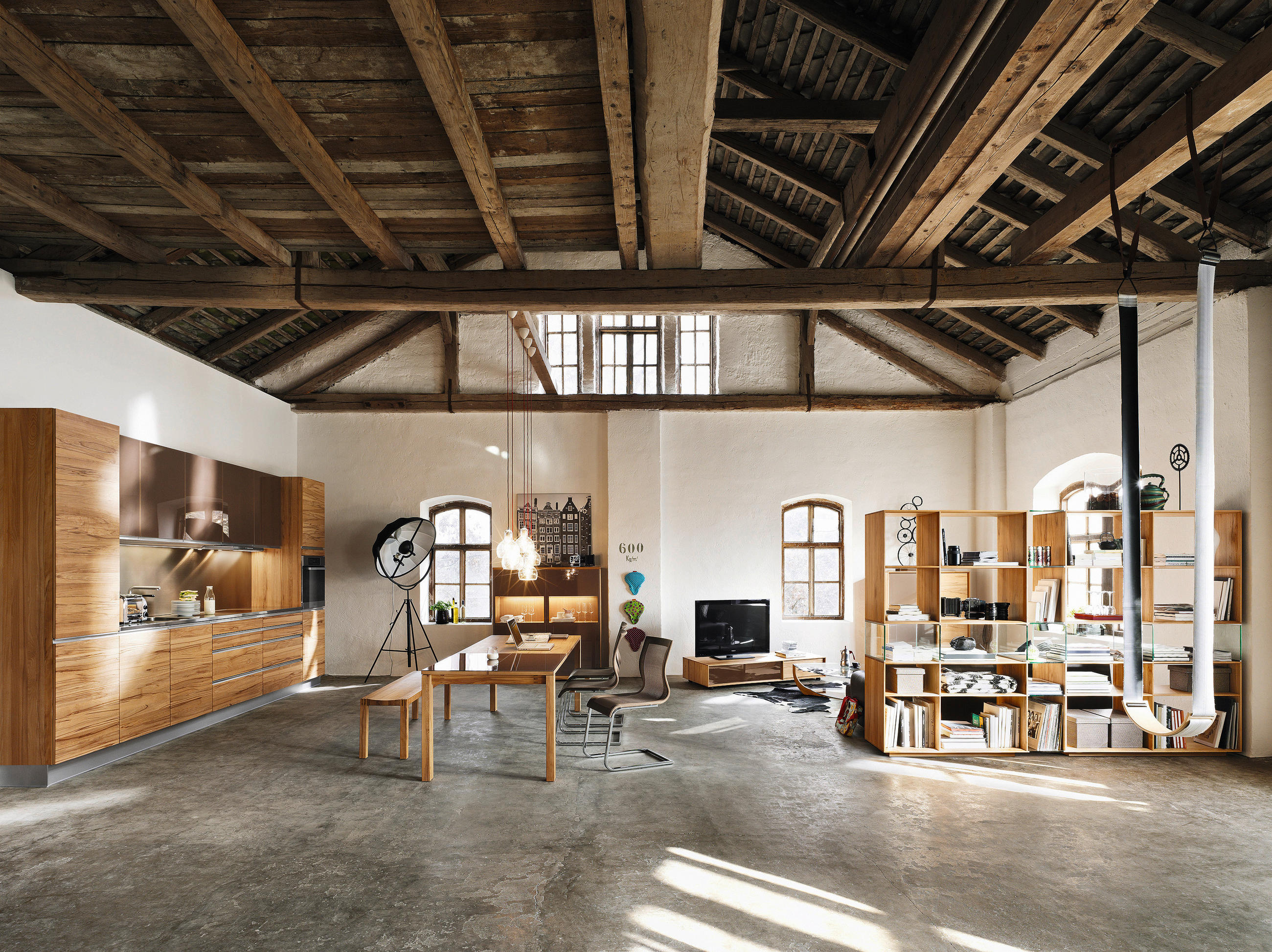 EINBAUKÜCHE   - Kernbuche, Design, Holz - TEAM 7