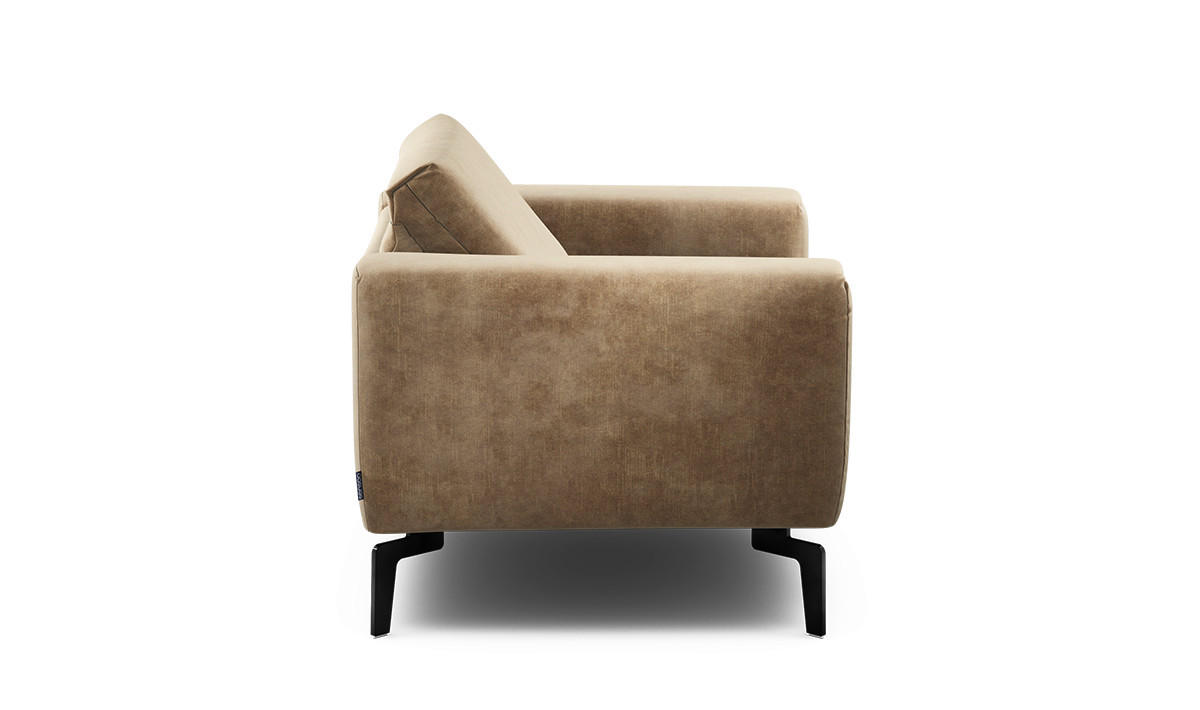SESSEL Samt Sandfarben    - Sandfarben/Schwarz, Design, Textil/Metall (110/85/86-94cm) - SENSOO