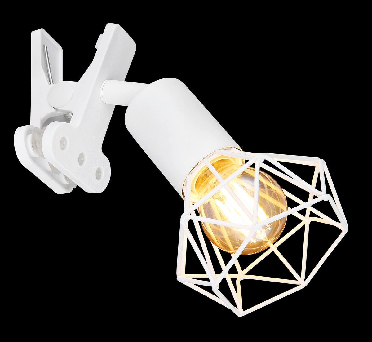 KLEMMLEUCHTE - Weiss, Basics, Kunststoff/Metall (13/9,2/18,8cm) - Globo
