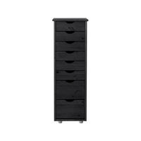 KOMMODE GENOVA, 34/102/39 cm, 8 Schublade(n)  - Silberfarben/Schwarz, Design, Holz/Kunststoff (34/102/39cm) - Livetastic