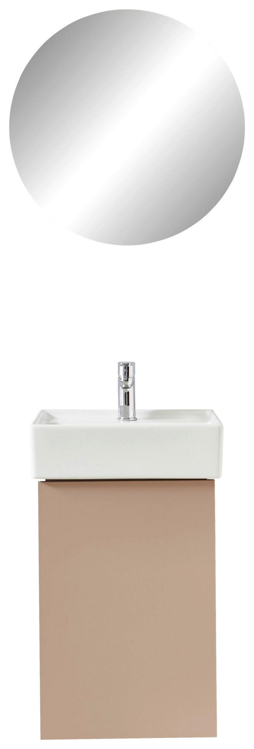 GÄSTEBAD 60 cm  - Koralle/Schwarz, MODERN, Keramik/Holzwerkstoff (60cm) - Celina Home