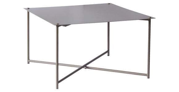 COUCHTISCH 70/70/42 cm quadratisch Taupe  - Taupe/Anthrazit, Design, Metall (70/70/42cm) - Xora