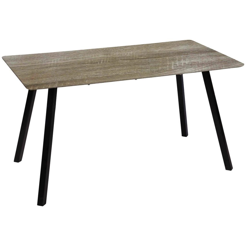 Carryhome JÍDELNÍ STŮL, černá, barvy dubu, 140/80/75 cm