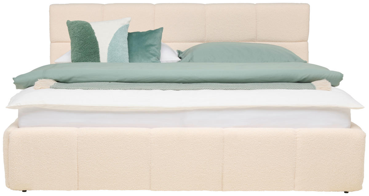 POLSTERBETT Lattenrost Beige 180/200 cm  - Beige/Schwarz, MODERN, Holz/Kunststoff (180/200cm) - Livetastic