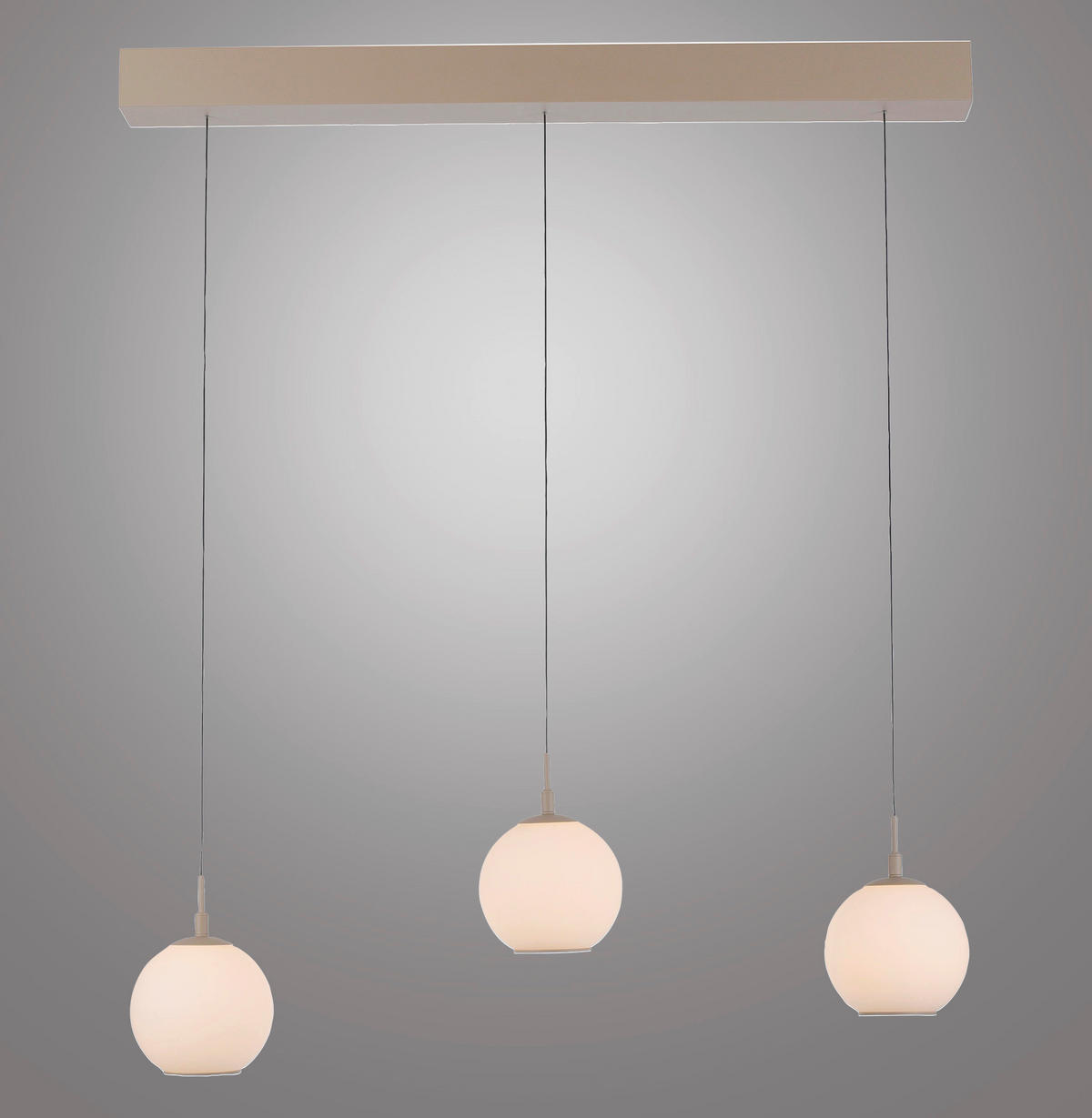 LED-HÄNGELEUCHTE Sandora  - Sandfarben, Design, Glas/Kunststoff (90/15cm) - Paul Neuhaus