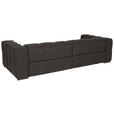 BIGSOFA  in Flachgewebe, Leinenoptik Dunkelbraun  - Dunkelbraun/Schwarz, Design, Textil/Metall (262/66/113cm) - Belluti