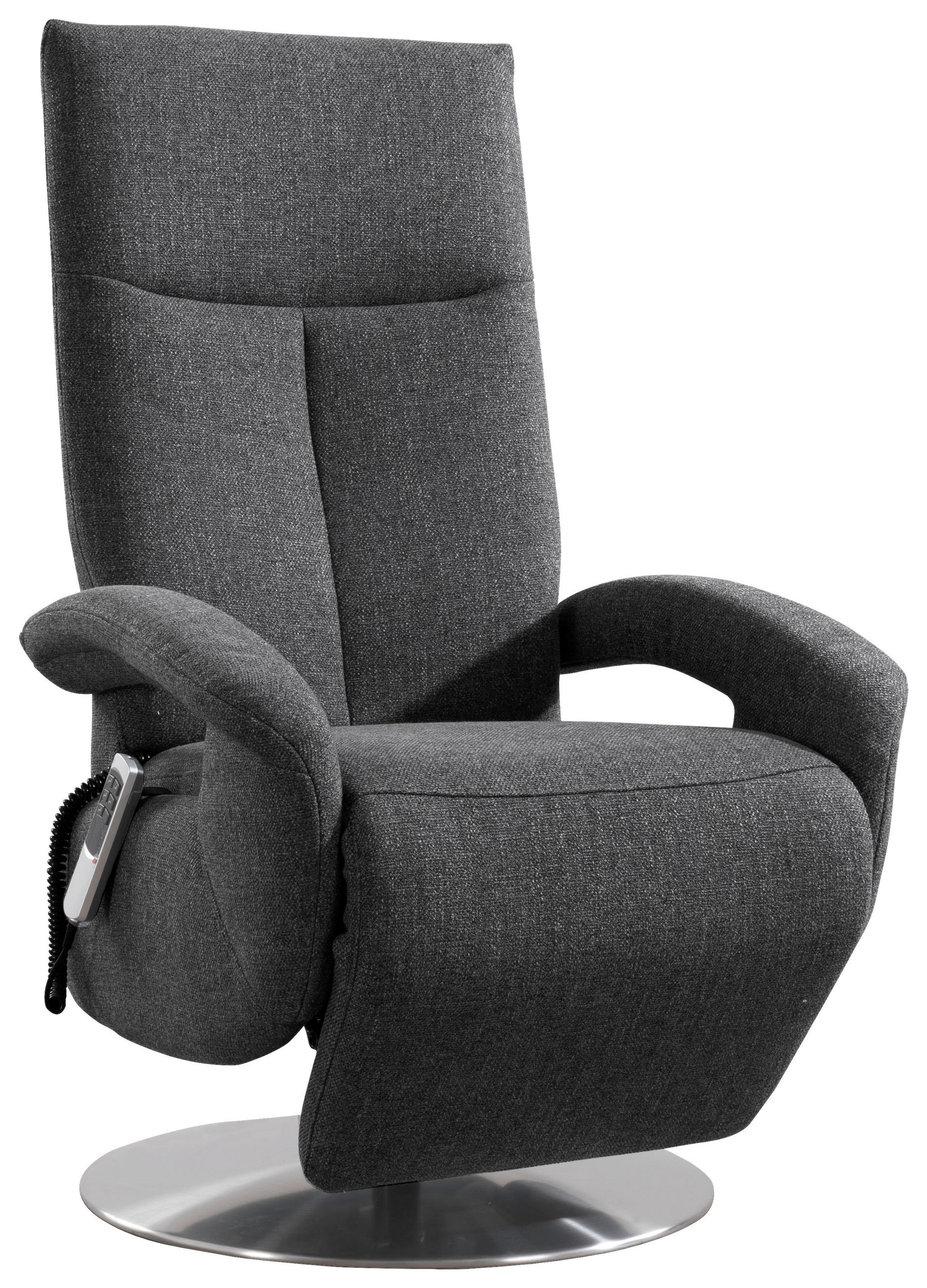DREHSTUHL Flachgewebe Anthrazit  - Chromfarben/Anthrazit, KONVENTIONELL, Textil/Metall (74/112/82cm) - Sit & More
