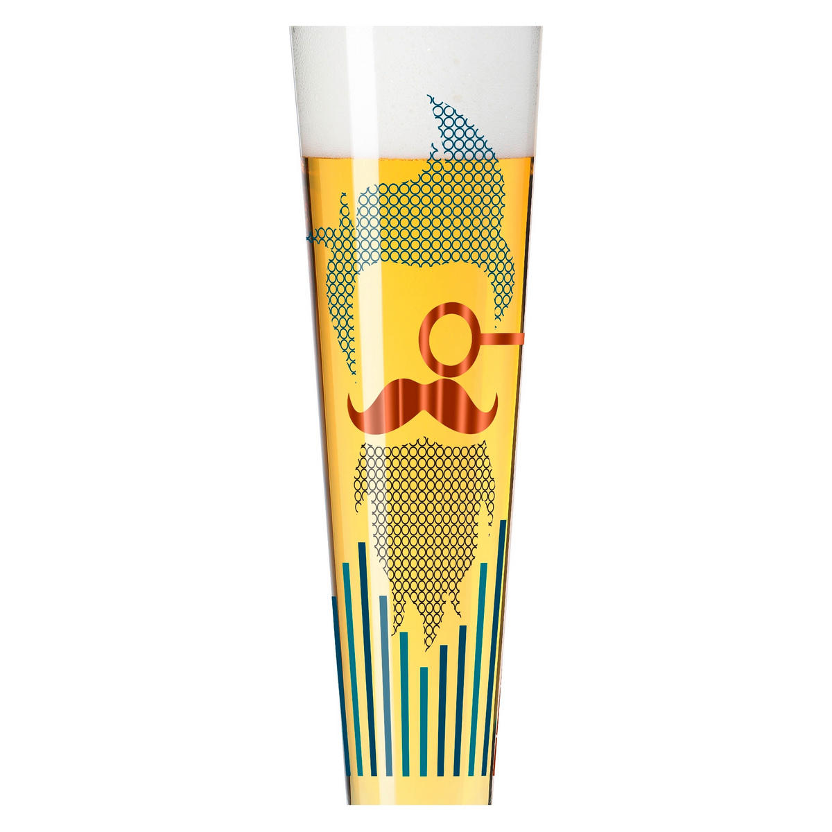 BIERGLAS 385 ml  - Türkis/Blau, LIFESTYLE, Glas (7,5/7,5/24,9cm) - Ritzenhoff