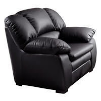 SESSEL in Lederlook Schwarz  - Schwarz, Konventionell, Kunststoff/Textil (109/88/92cm) - MID.YOU