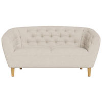 CHESTERFIELD-SOFA Flachgewebe Beige  - Eichefarben/Beige, Trend, Holz/Textil (150/78/84cm) - Ambia Home