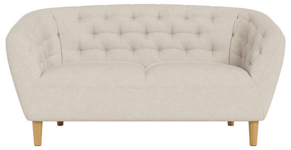 CHESTERFIELD-SOFA Flachgewebe Beige  - Eichefarben/Beige, Trend, Holz/Textil (150/78/84cm) - Ambia Home