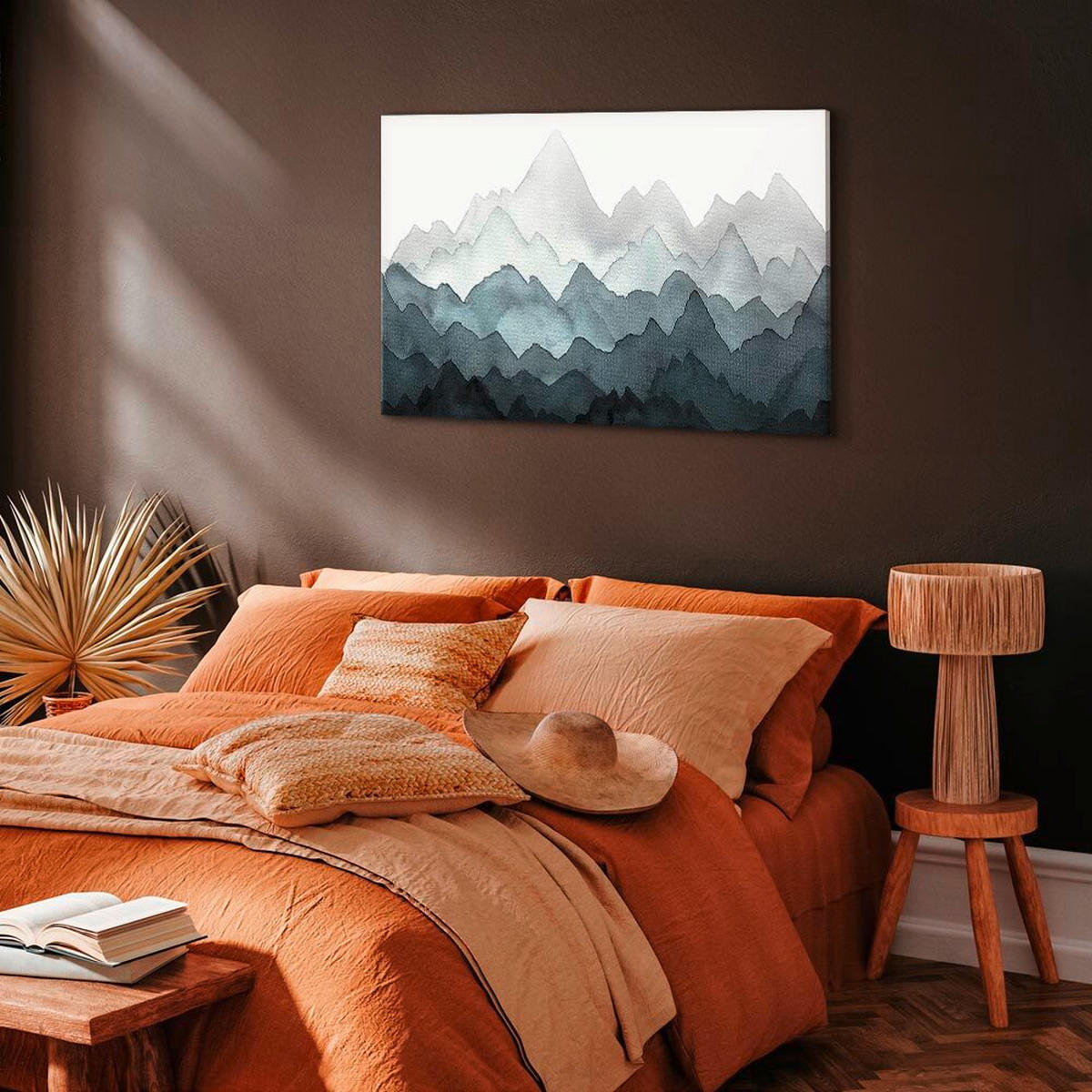 LEINWANDBILD Landschaft & Natur, Abstraktes, Strukturen 60/40/1,2 cm  - Weiß/Dunkelblau, Basics, Holzwerkstoff/Textil (60/40/1,2cm) - artgeist