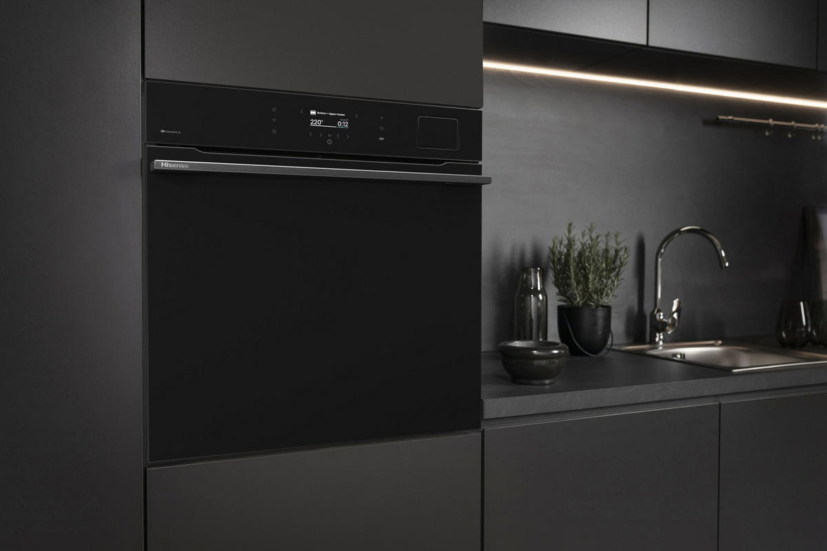 DAMPFBACKOFEN BFS615S8B  - Schwarz, Basics, Metall (59,5/59,5/56,4cm) - Hisense