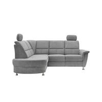 ECKSOFA in Chenille Silberfarben  - Chromfarben/Silberfarben, Konventionell, Textil/Metall (184/231cm) - Livetastic