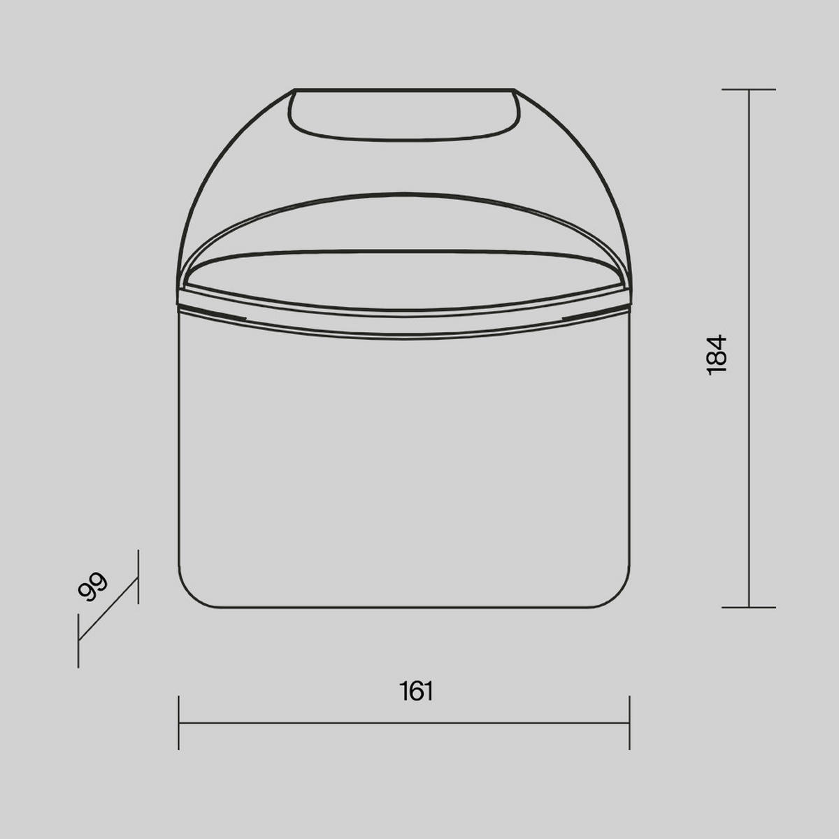 WANDLEUCHTE Gloss 9.9/18.4/16.1 cm  - Graphitfarben, Design, Metall (9.9/18.4/16.1cm) - MAYTONI