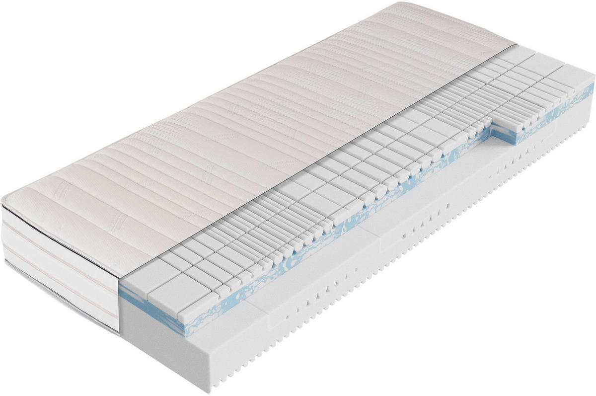 KALTSCHAUMMATRATZE Dream Deluxe 3D Premium 120/200 cm Höhe ca. 25 cm  H2 = mittel  - Weiss, Basics, Textil (120/200cm) - Dieter Knoll