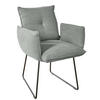 ARMLEHNSTUHL  in Stahl Struktur  - Schwarz/Grau, Design, Textil/Metall (65/90/70cm) - Dieter Knoll