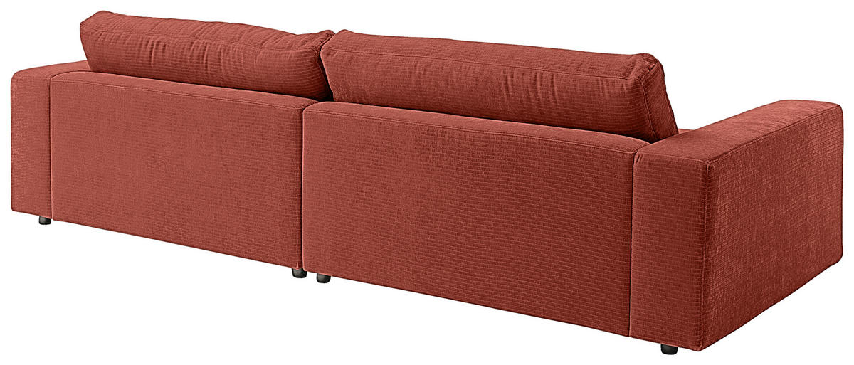 3-SITZER-SOFA in Chenille Rostfarben  - Rostfarben/Schwarz, Design, Kunststoff/Textil (290/86/127cm) - Lomoco