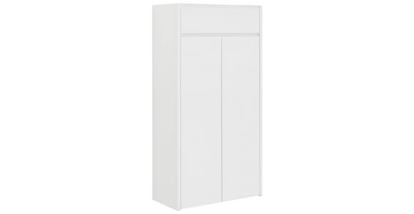 SCHUHSCHRANK 68/132,3/34 cm - Weiß, Design, Glas/Holzwerkstoff (68/132,3/34cm) - Voleo