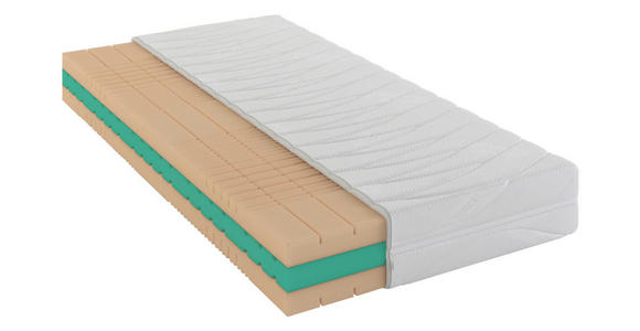 KALTSCHAUMMATRATZE 90/200 cm Höhe ca. 21 cm - Weiß, Basics, Textil (90/200cm) - Novel