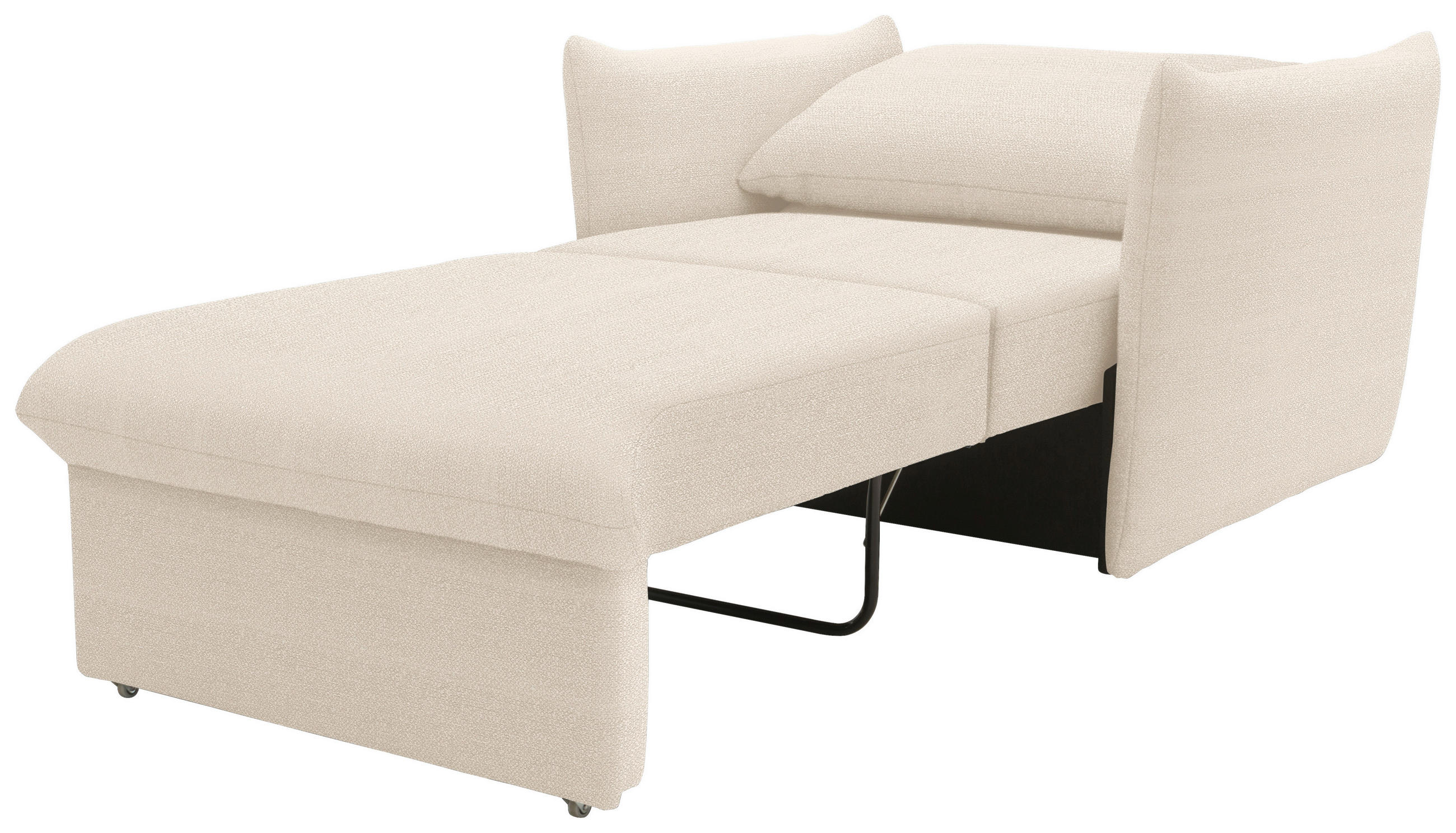 SESSEL Mikrofaser Creme    - Creme/Schwarz, Design, Kunststoff/Textil (120/100/97cm) - LOOKS by W.Joop