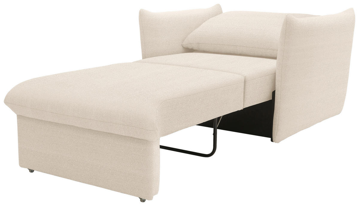 SESSEL in Mikrofaser Creme  - Creme/Schwarz, Design, Kunststoff/Textil (120/100/97cm) - LOOKS by W.Joop