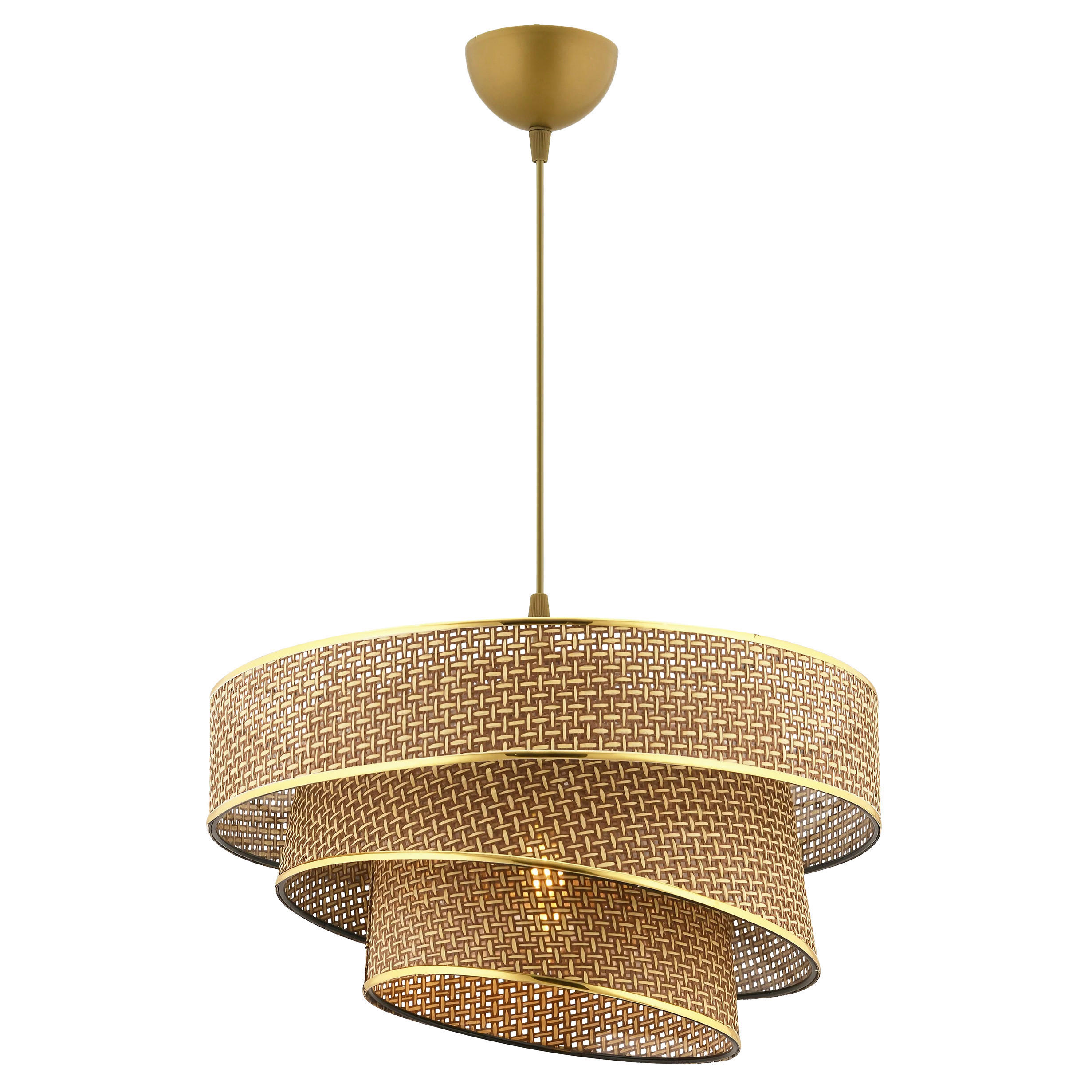 HÄNGELEUCHTE 40/72 cm   - Beige/Goldfarben, Design, Textil/Metall (40/72cm) - P & B