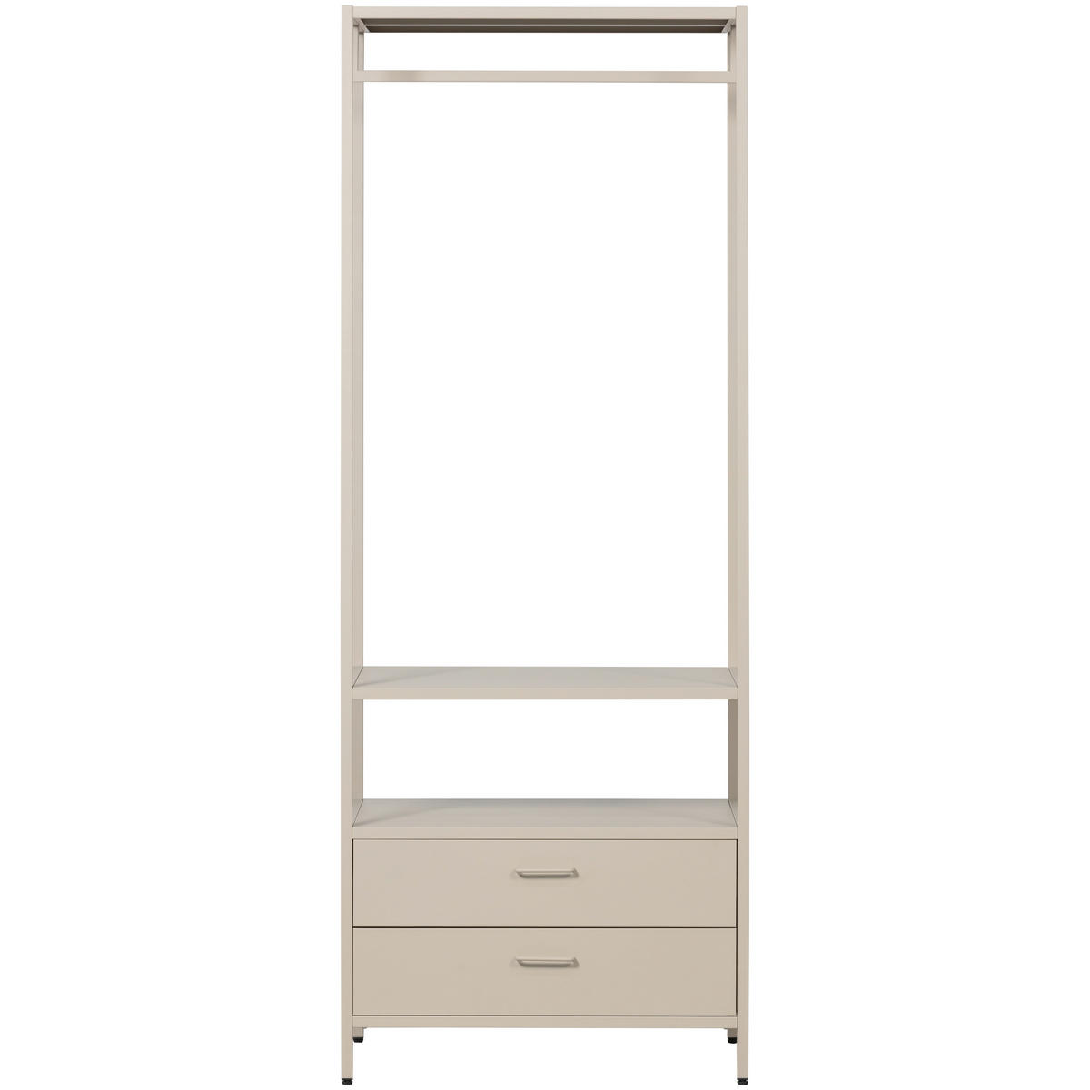 OFFENER KLEIDERSCHRANK 70/185/54 cm  in Sandfarben  - Sandfarben, Basics, Metall (70/185/54cm) - MID.YOU