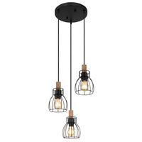 HÄNGLAMPA 35,5/120 cm  - svart/mörkbrun, Klassisk, metall/trä (35,5/120cm) - Globo