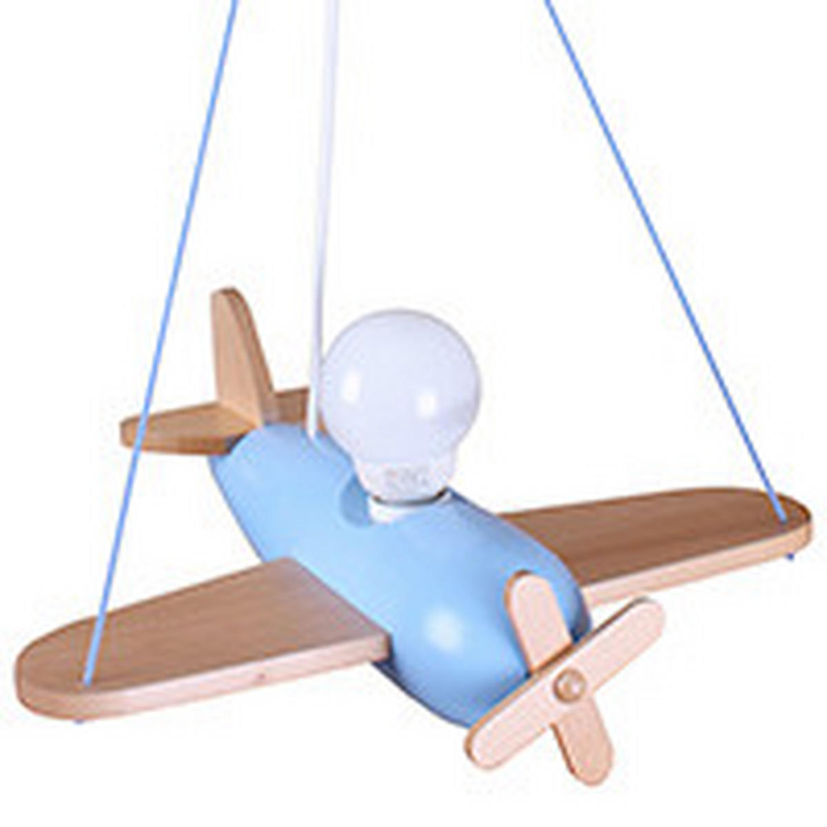 KINDERHÄNGELEUCHTE  42/41/75 cm    - Blau/Naturfarben, Basics, Holz (42/41/75cm)