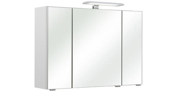 SPIEGELSCHRANK 80/57/20 cm - Chromfarben/Weiß, Basics, Glas/Holzwerkstoff (80/57/20cm) - Carryhome