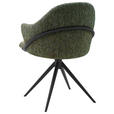 ARMLEHNSTUHL  in beflockt  - Dunkelgrün/Anthrazit, Design, Textil/Metall (57/84/44,5cm) - Belluti