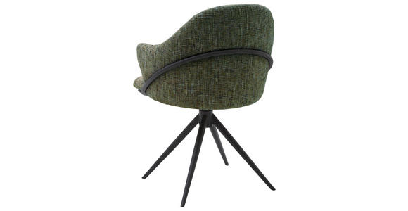 ARMLEHNSTUHL  in beflockt  - Dunkelgrün/Anthrazit, Design, Textil/Metall (57/84/44,5cm) - Belluti
