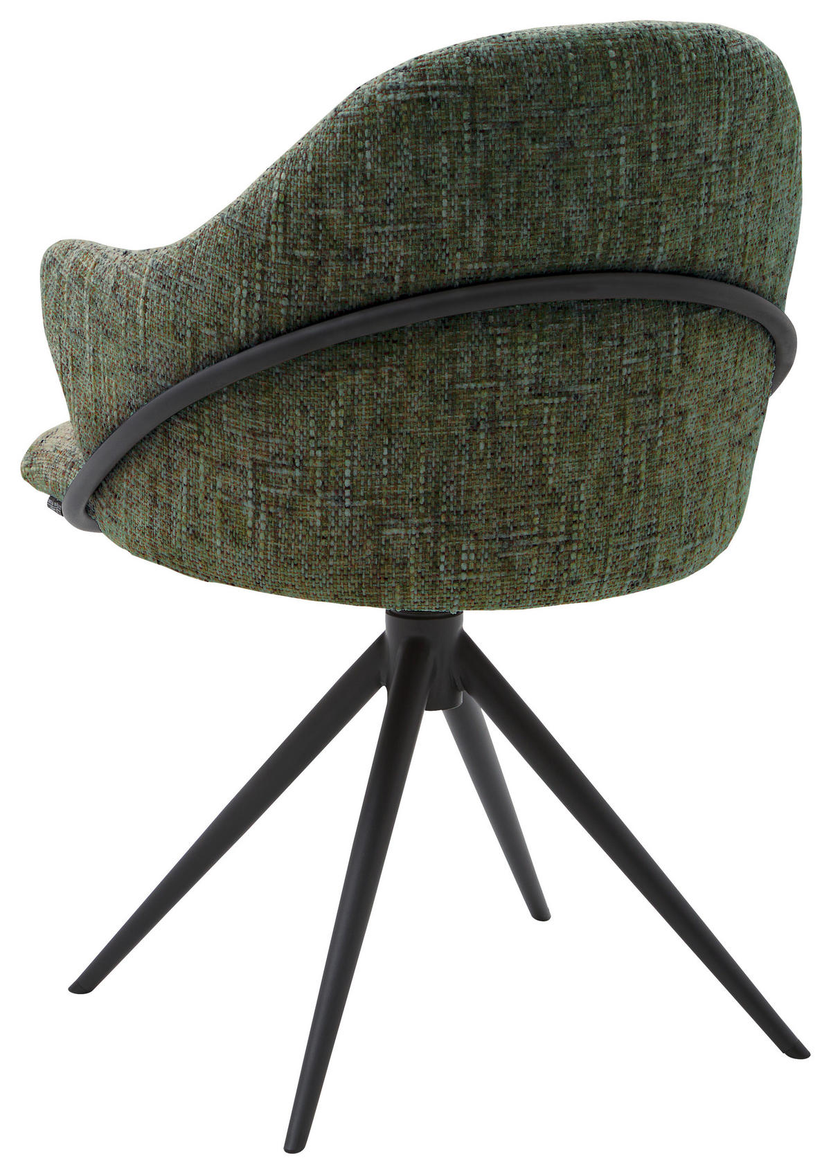 ARMLEHNSTUHL  in beflockt  - Dunkelgrün/Anthrazit, Design, Textil/Metall (57/84/44,5cm) - Emilio Belluti