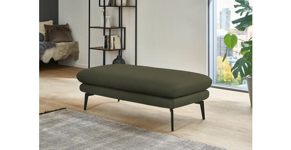ECKSOFA in Echtleder Grün 180/310 cm - Schwarz/Grün, Design, Leder/Metall (180/310cm) - Dieter Knoll