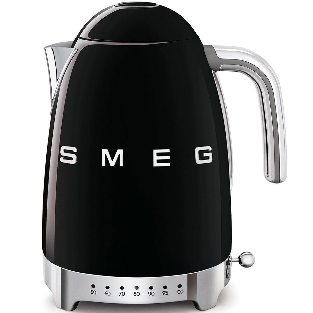 WASSERKOCHER 1,7 l  - Chromfarben/Schwarz, Design, Metall (22,30/28/17,10cm) - SMEG
