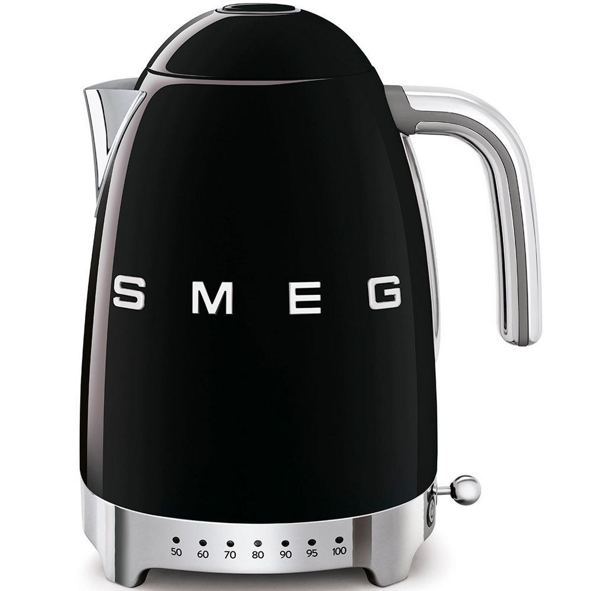 WASSERKOCHER 1,7 l  - Chromfarben/Schwarz, Design, Metall (22,30/28/17,10cm) - SMEG