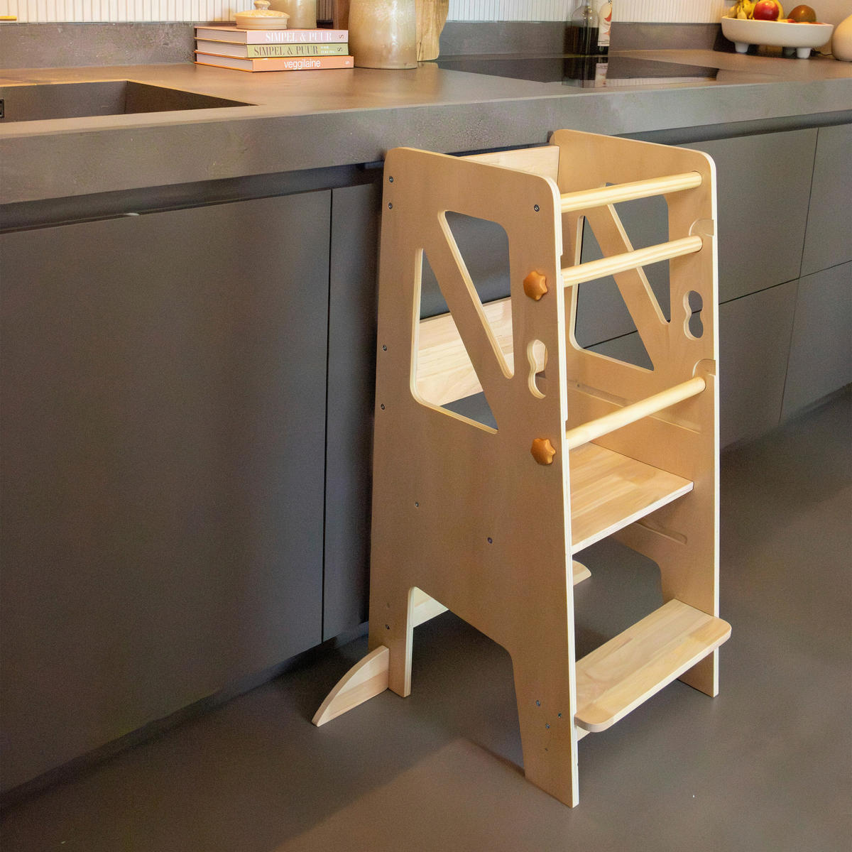 LERNTURM LIV  - Kieferfarben, KONVENTIONELL, Holz (44/40/90cm)