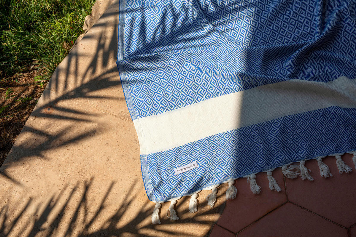 BADETUCH Miami Beach Hellblau 160/95 cm  - Hellblau, Basics, Textil (160/95cm)