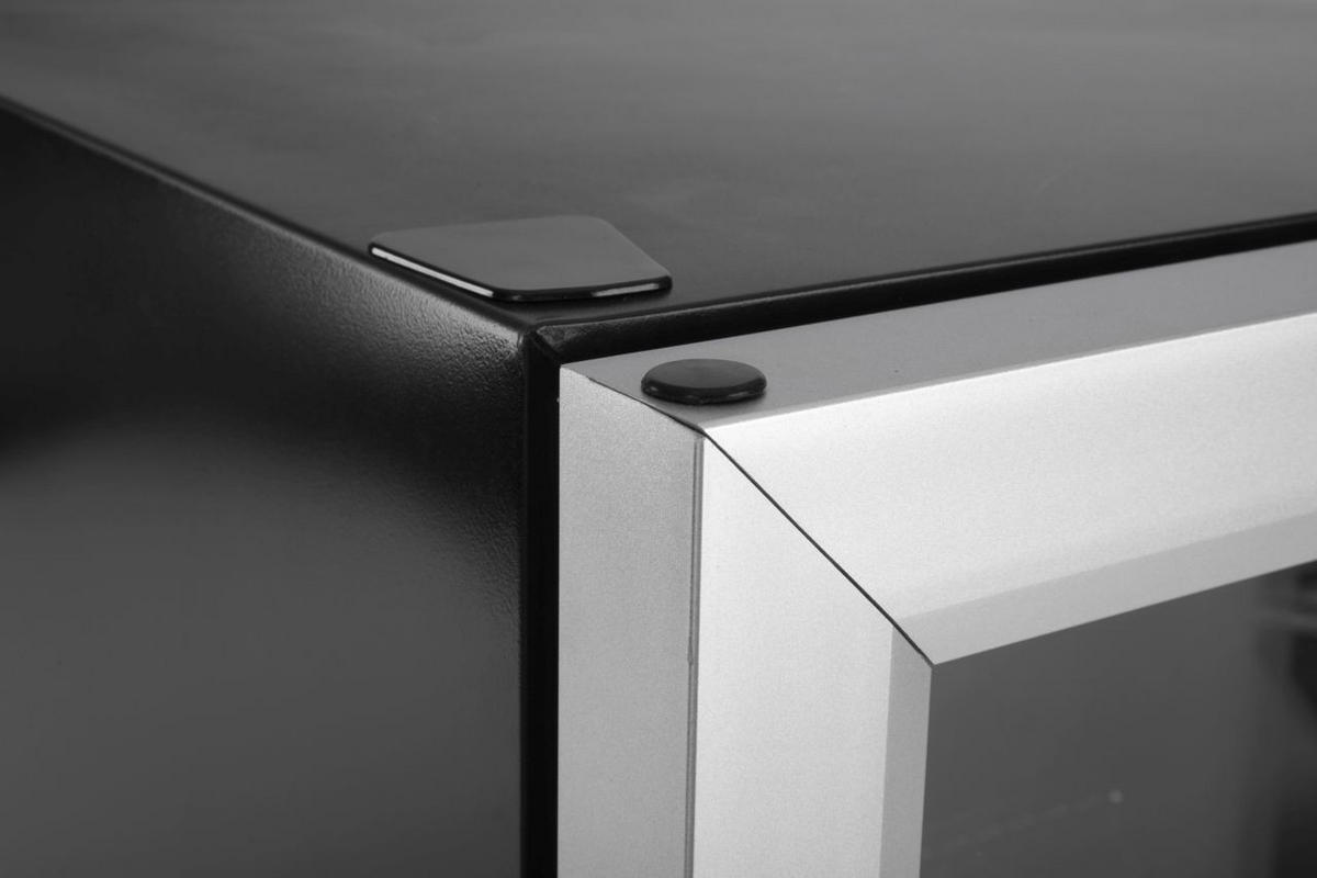 MINIKÜHLSCHRANK 44/53/47 cm BG-49  - Silberfarben/Schwarz, Basics, Glas/Metall (44/53/47cm) - Atrigo
