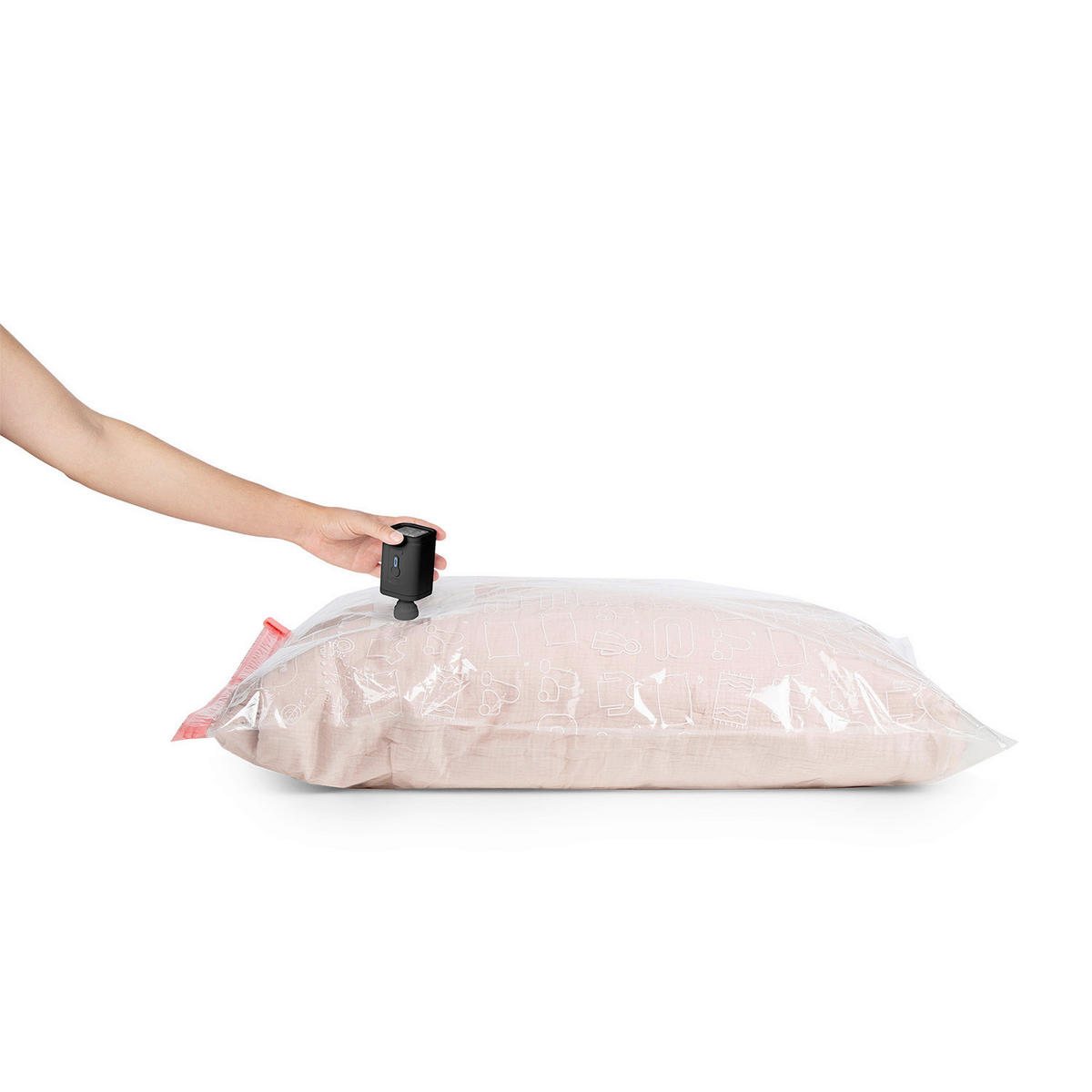 VÁKUUMOS TÁROLÓZSÁK - fekete, Basics, műanyag (7,25/4,95/4,95cm)
